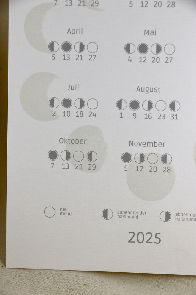 Mondkalender 2025