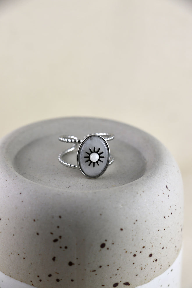 I AM beautiful - Anello in madreperla Sole Argento