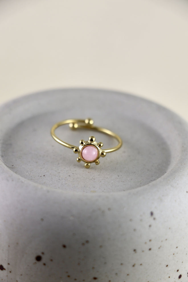 I AM love - Anello Quarzo Rosa Shine