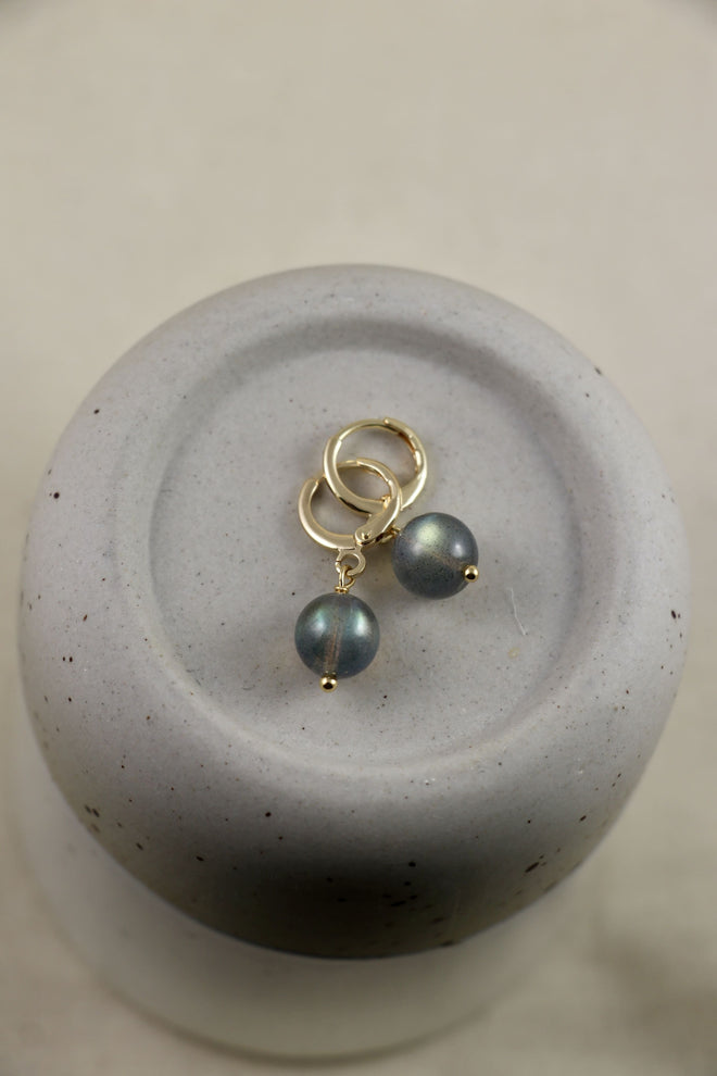 I AM magical - Boucles d'oreilles boule en labradorite