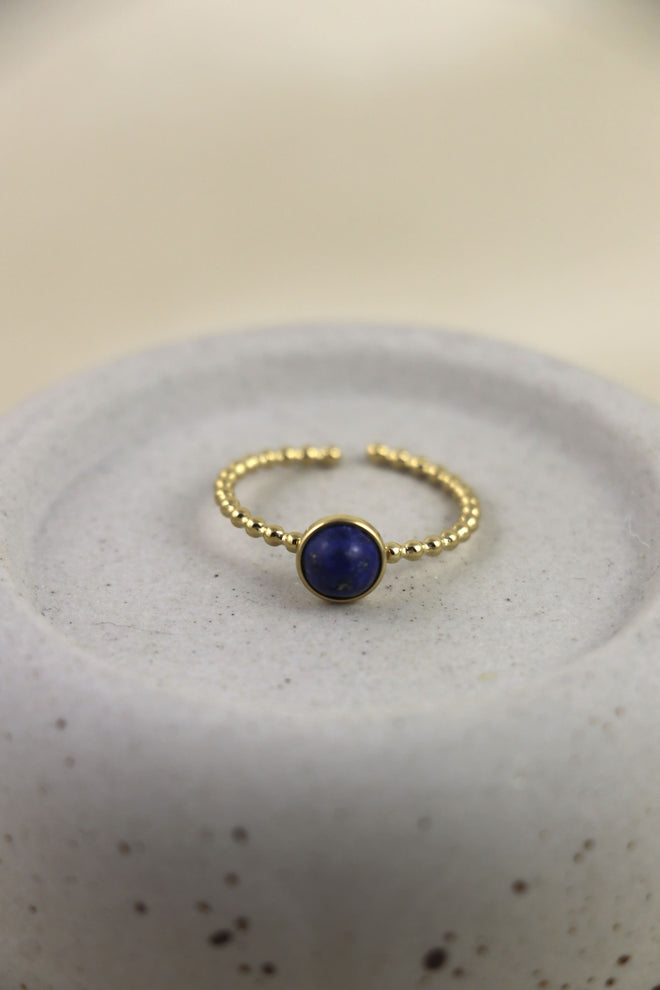 I AM true - Lapislazuli Ring Button