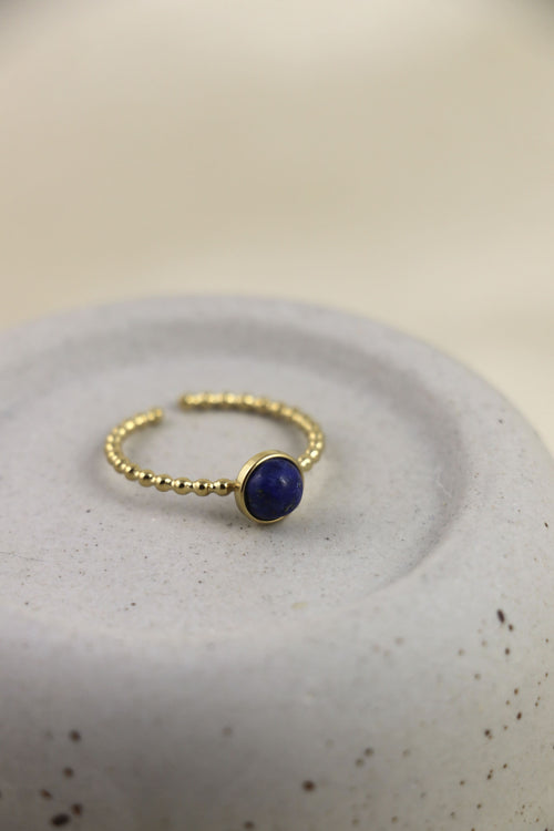 I AM true - Lapislazuli Ring Button