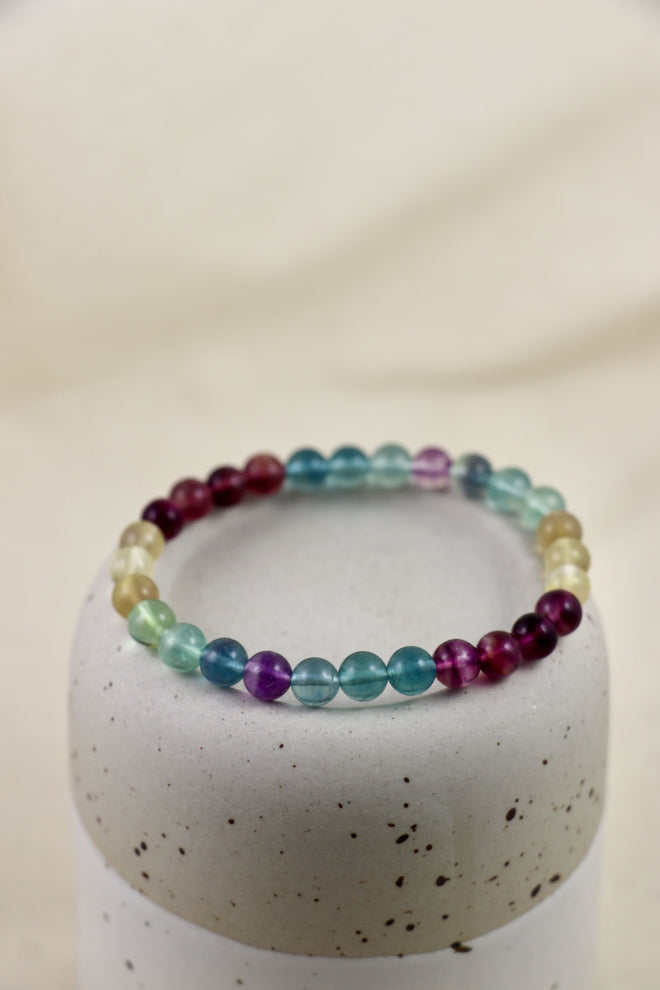 I AM focused - Bracelet en fluorite coloré