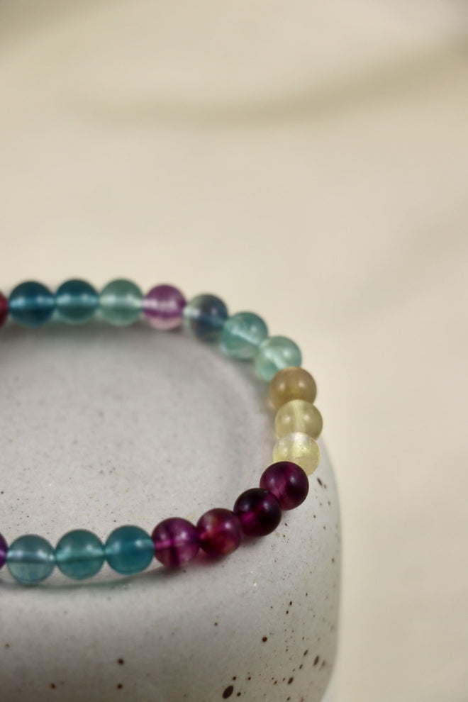 I AM focused - Bracelet en fluorite coloré