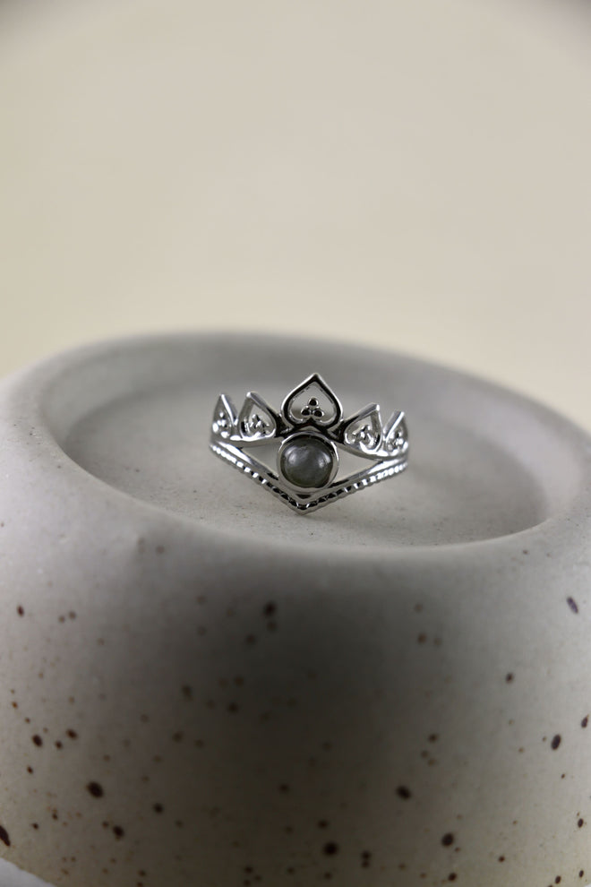 I AM magical - Labradorit Ring Crown Silber