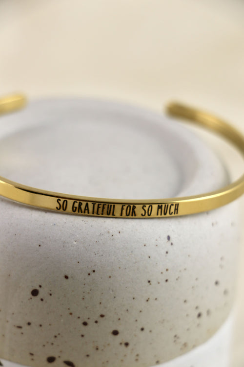 Mantra Armband - so grateful for so much