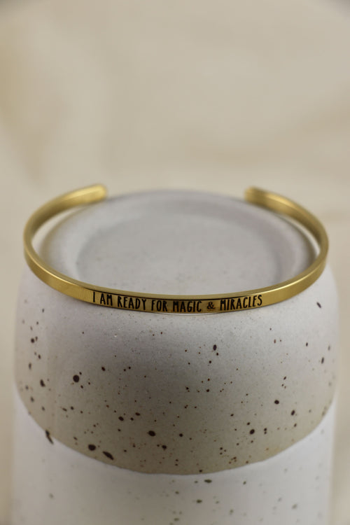 Mantra Armband - I am ready for magic & miracles