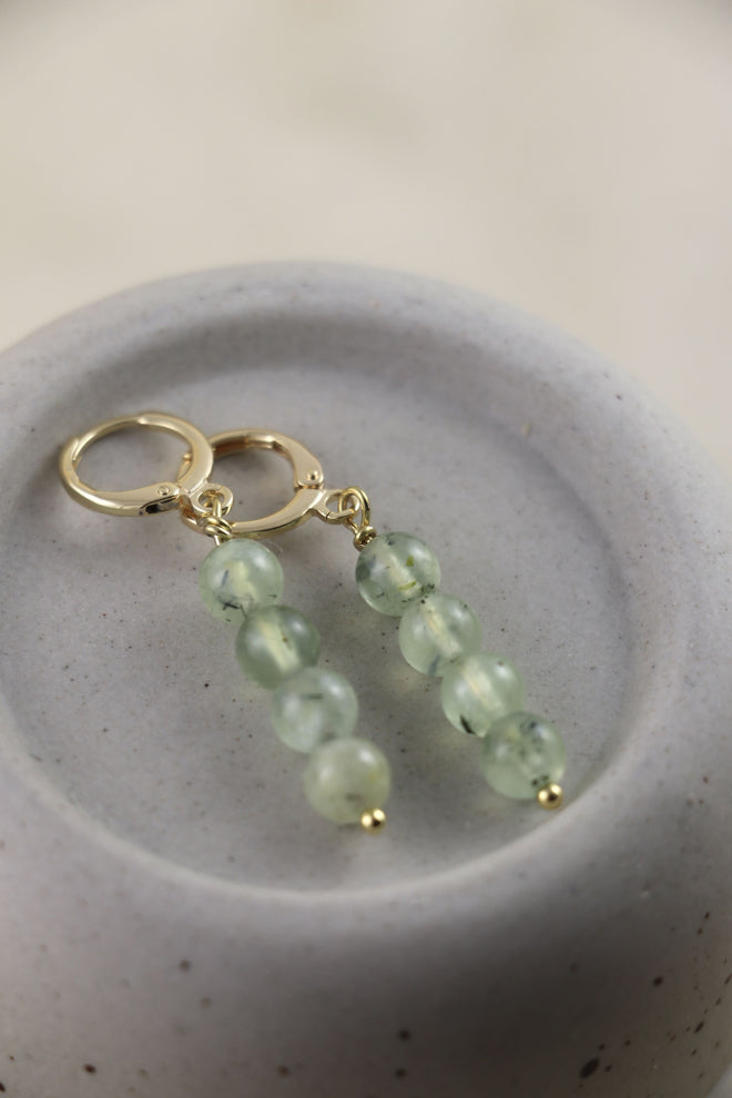 I AM intuitive - Orecchini Prehnite 4 sfere