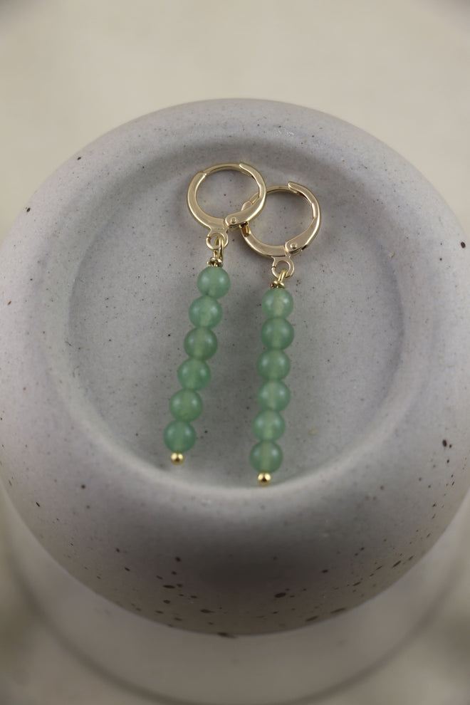 I AM whole - Boucles d'oreilles Aventurine 6 boules